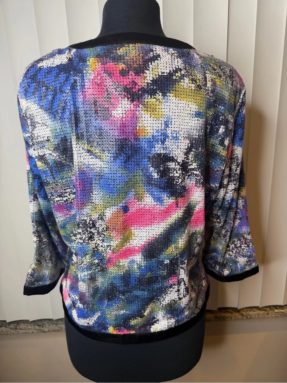 Michael Simon multicolored sequin full-zip jacket blazer Size XL - Picture 8 of 11